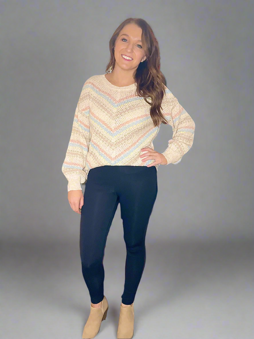 Timeless Crochet Sweater - Blush