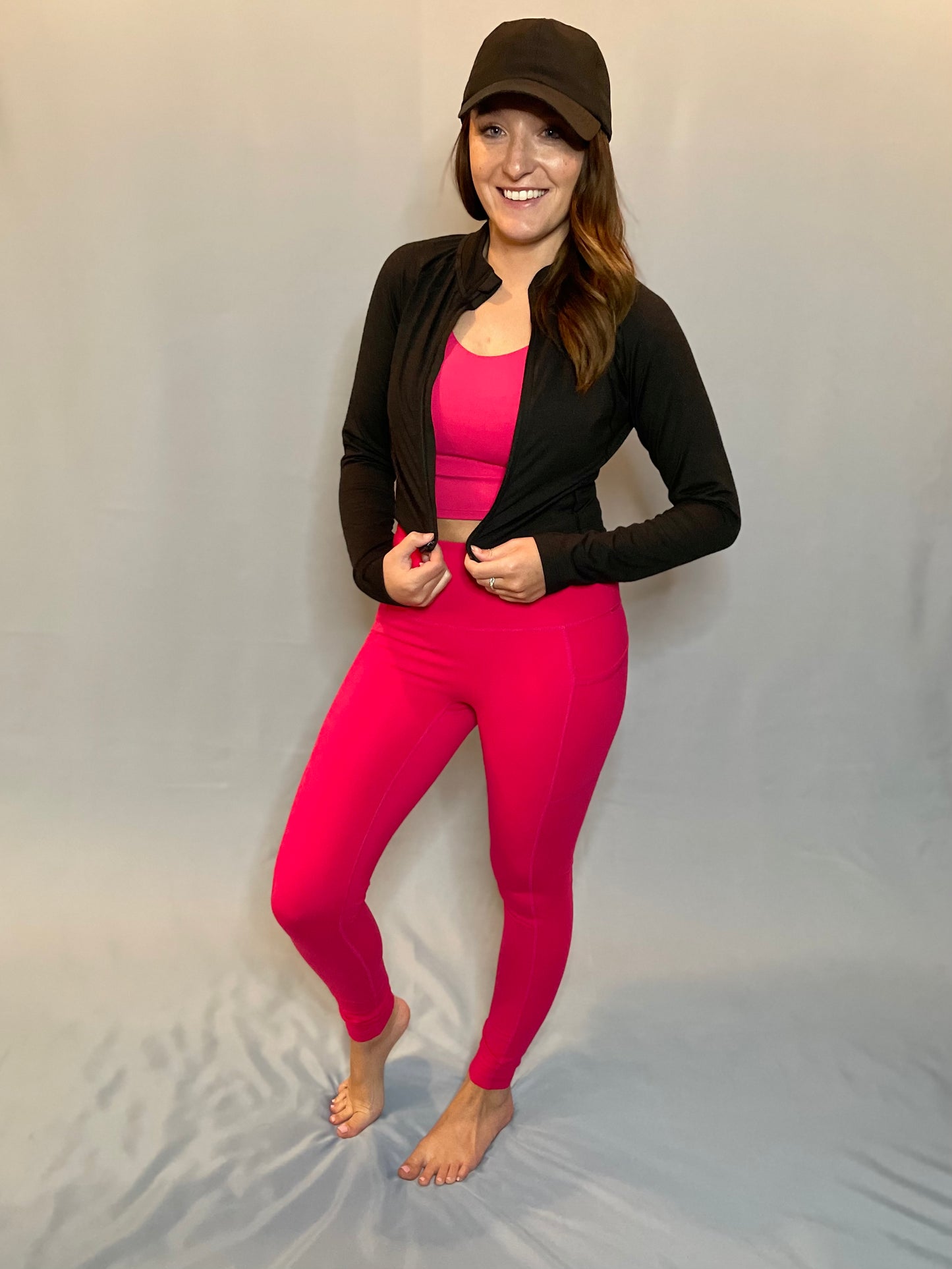 Olivia No Front Seam Leggings - Rose