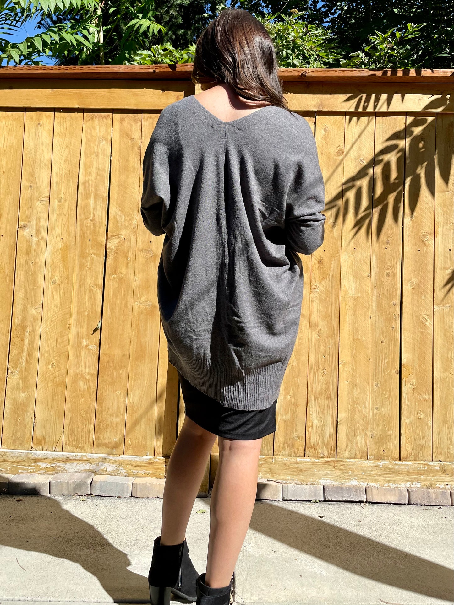 Saturday Charcoal Grey Cardigan