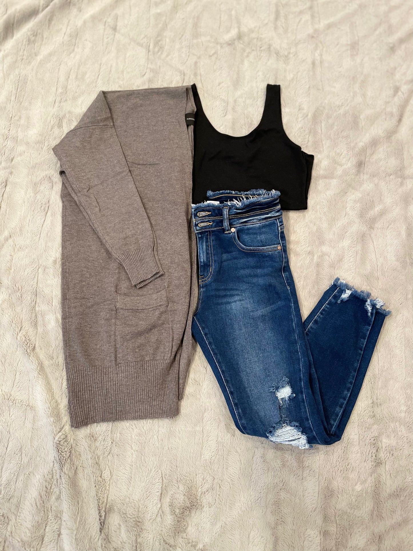 Saturday Charcoal Grey Cardigan
