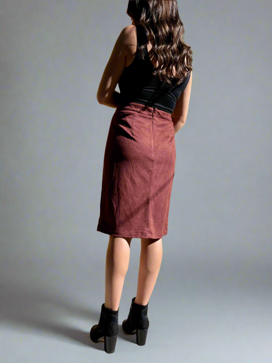 Redwood Faux Suede Skirt