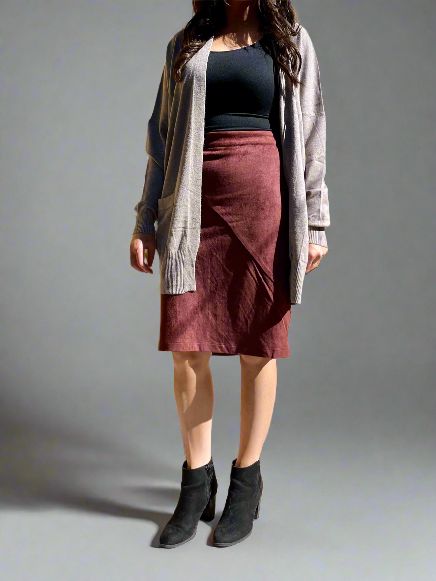 Redwood Faux Suede Skirt