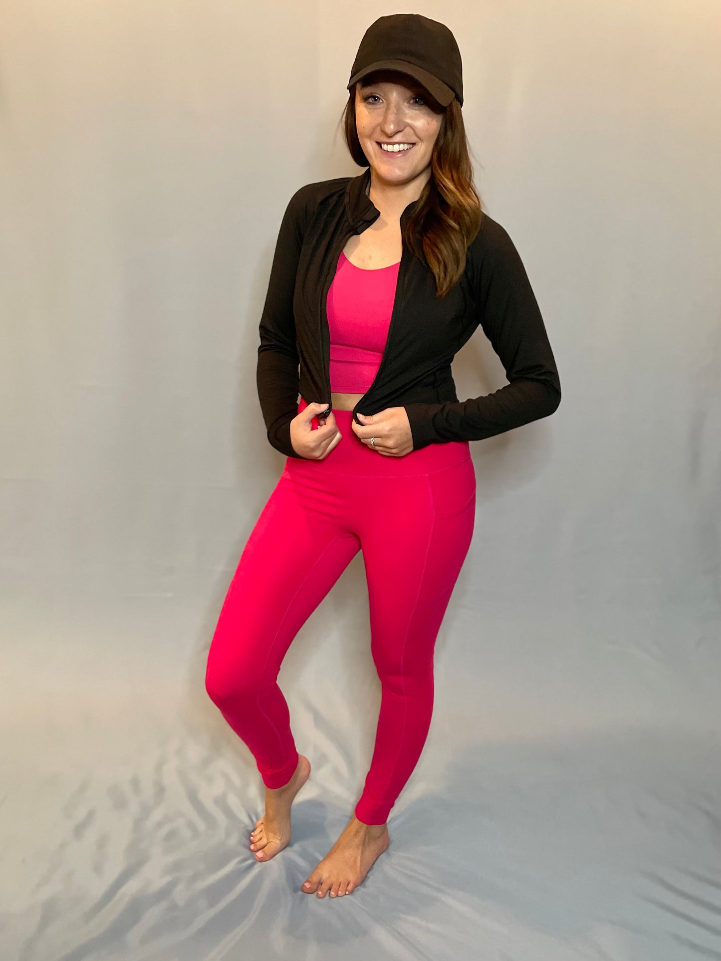 Olivia No Front Seam Leggings - Rose