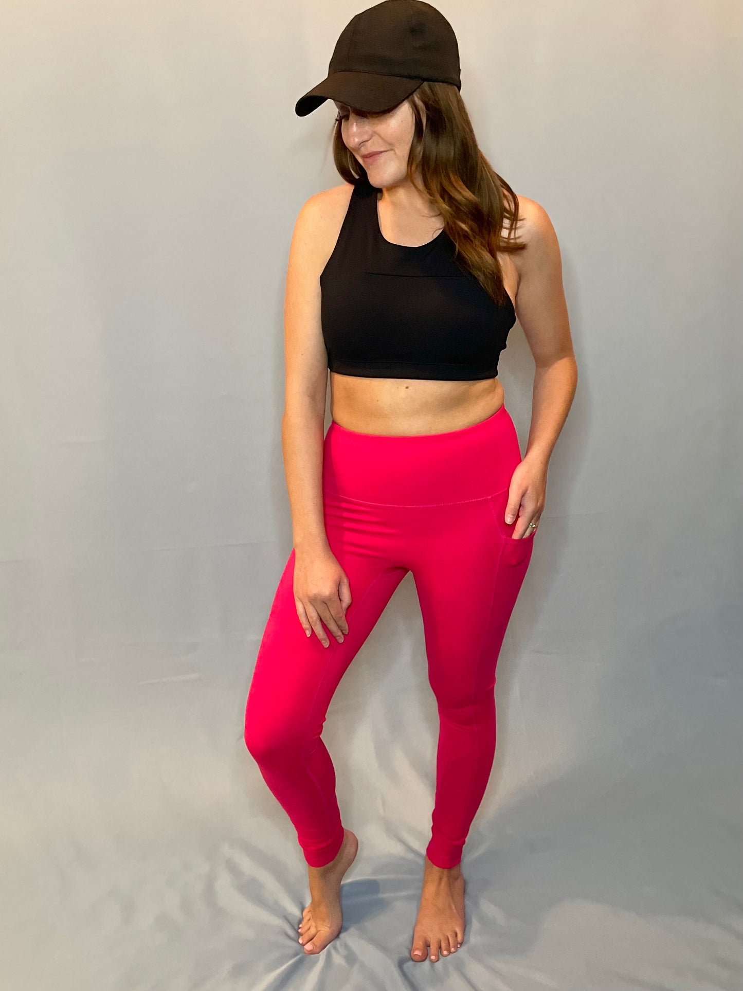 Olivia No Front Seam Leggings - Rose