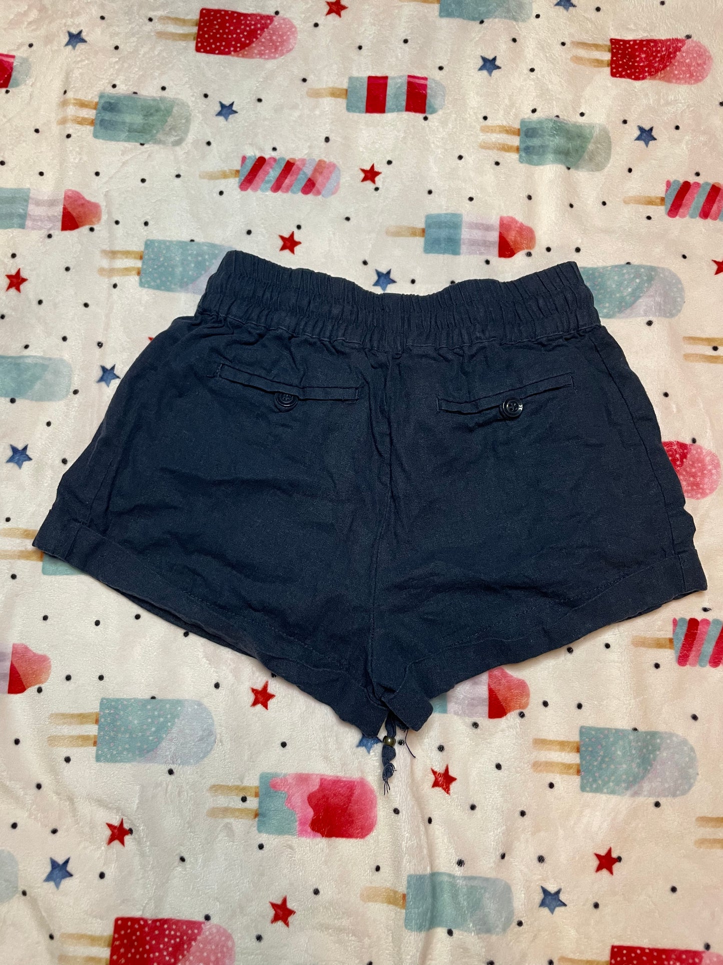 Summer Linen Shorts - Navy