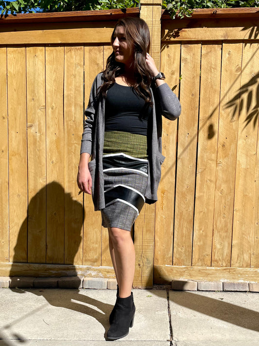 Tami Color Block Pencil Skirt